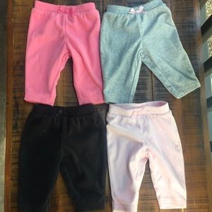Carter’s girl’s 4-pack fleece pants